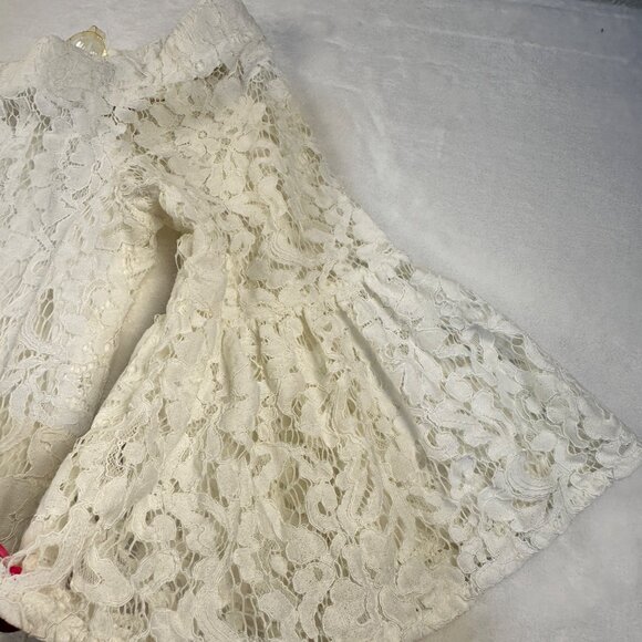 Eye Of The Neddle Womens Off Shoulder Dress Ivory Sz M/L Feminine Whismsical - Picture 12 of 16